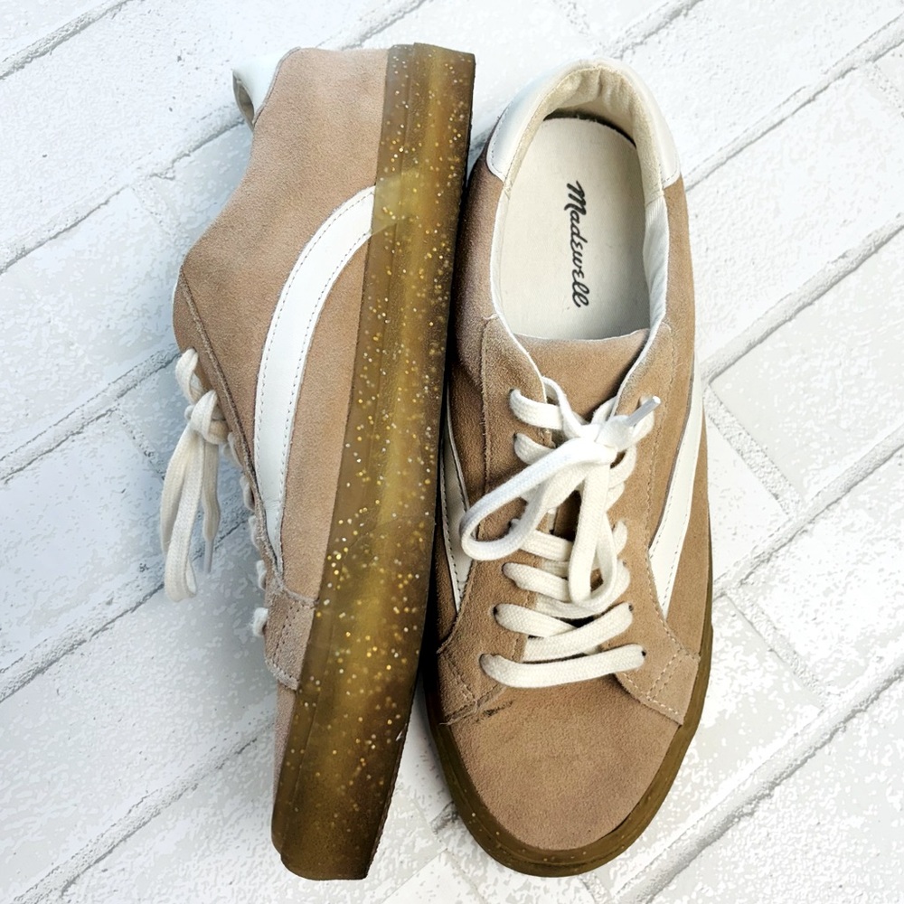 Madewell Sidewalk Low Top Sneakers Leather Suede Casual Shoes Vintage Inspired